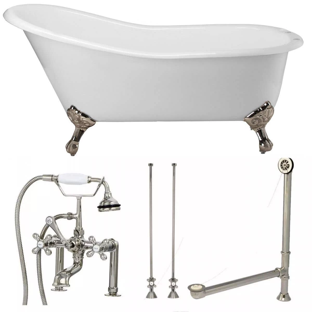 Charlotte Cast Iron Slipper Clawfoot Tub Package 4 Charlotte Cast Iron Slipper Clawfoot Tub Package - Image 4