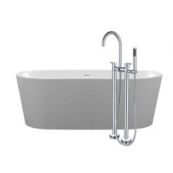 Wyatt 67 Inch Acrylic Double Ended Freestanding Tub Package