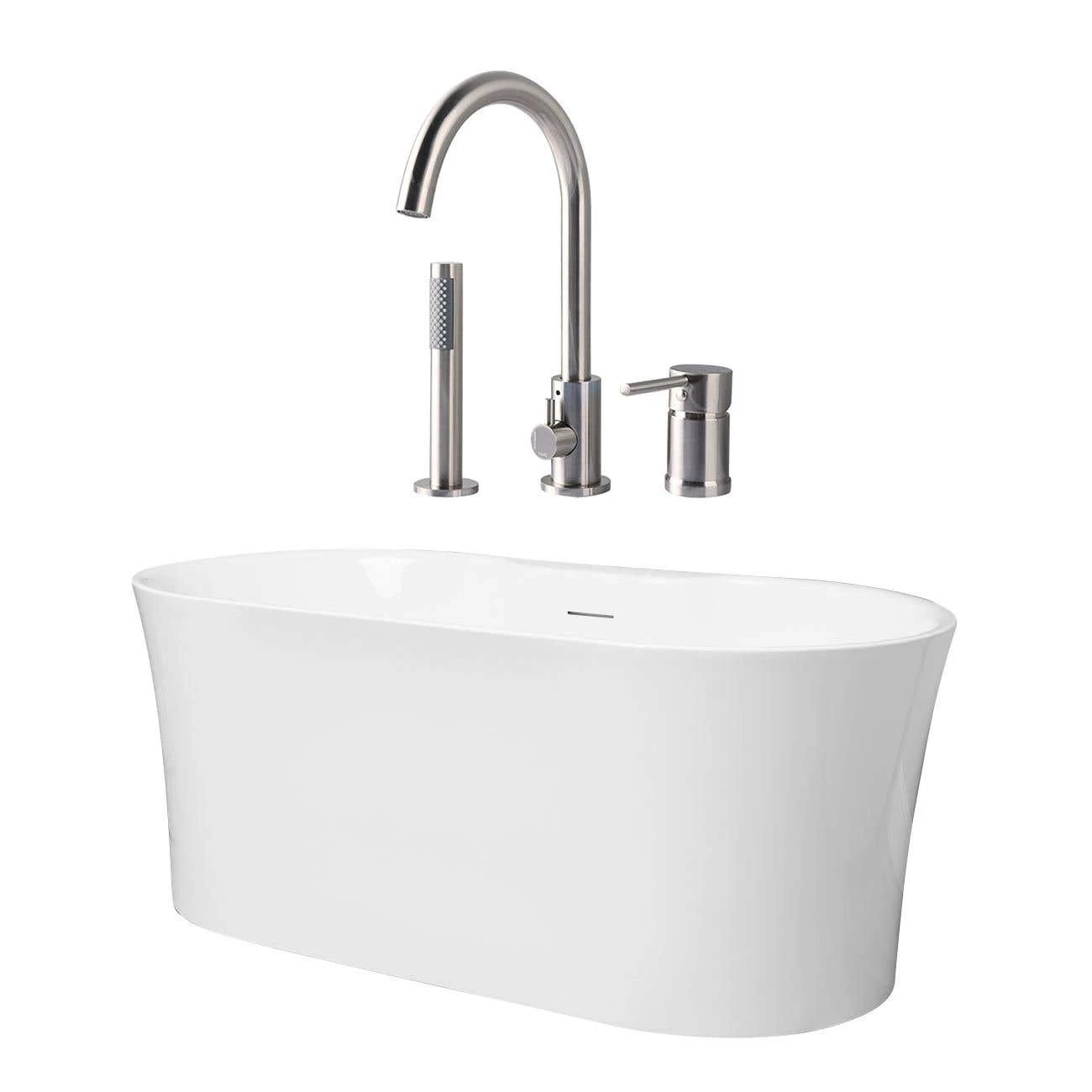 Una Acrylic Double Ended Freestanding Tub Package 5 Una Acrylic Double Ended Freestanding Tub Package - Image 5