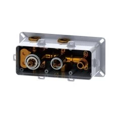 DAX Round Concealed Valve Thermostatic Mixer With 2/3 Function Diverter. Brushed Nickel Finish (DAX-1004-RD-BN) -Bathroom Shop valv