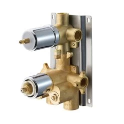 DAX Square Concealed Valve. Thermostatic Mixer With 2/3 Function Diverter. Brushed Nickel Finish (DAX-1054-SQ-BN) -Bathroom Shop valve 5d069911 0990 4745 b295 5daf5a3e3639