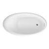 Marla 63 Inch Acrylic Drop-in Universal Drain Bathtub - White