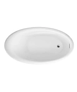 Marla 63 Inch Acrylic Drop-in Universal Drain Bathtub - White